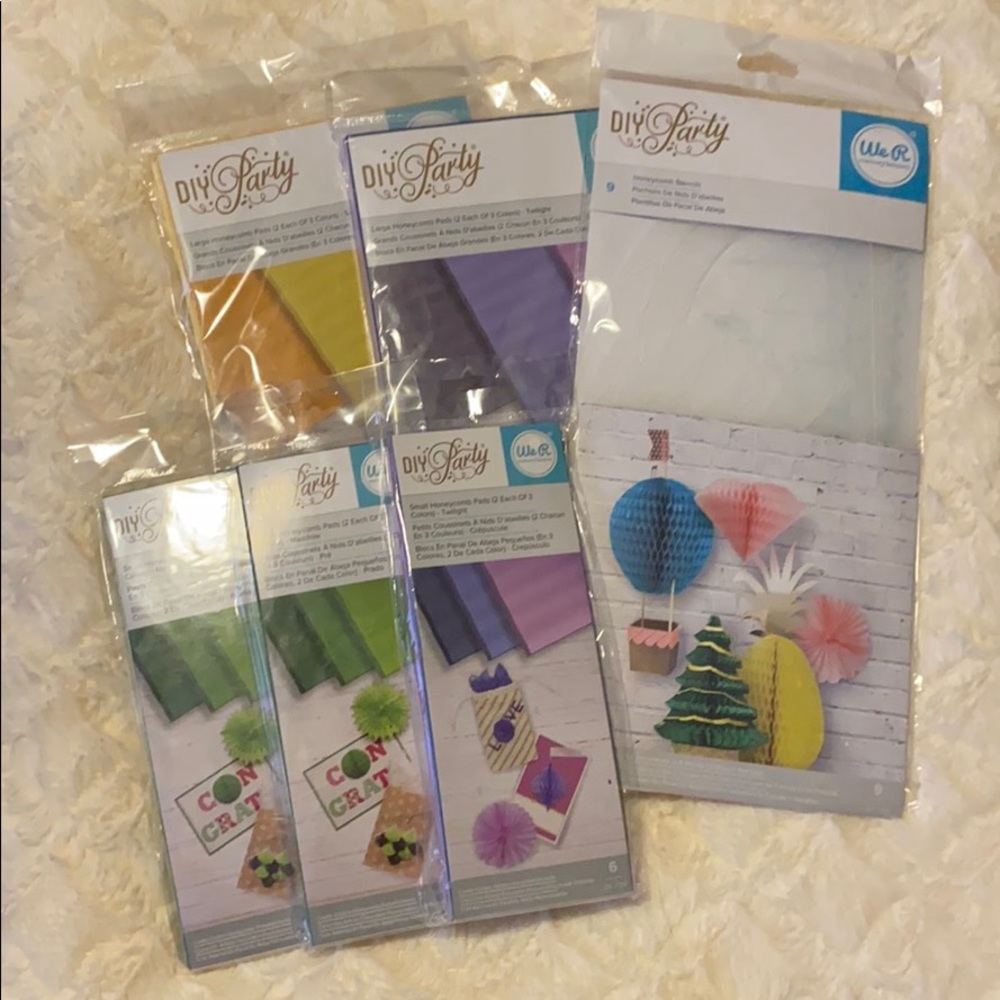DIY Party Honeycomb Pads and Stencils